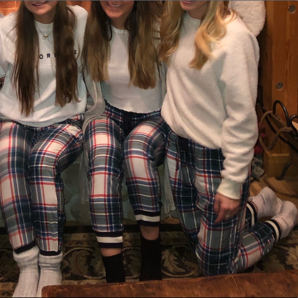 Plaid pajama bottoms